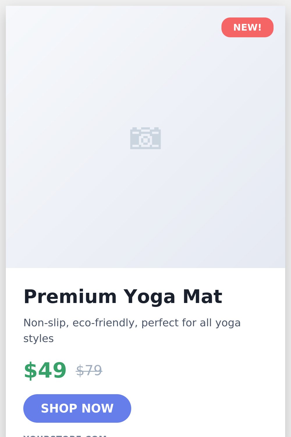 Product showcase Pinterest pin template
